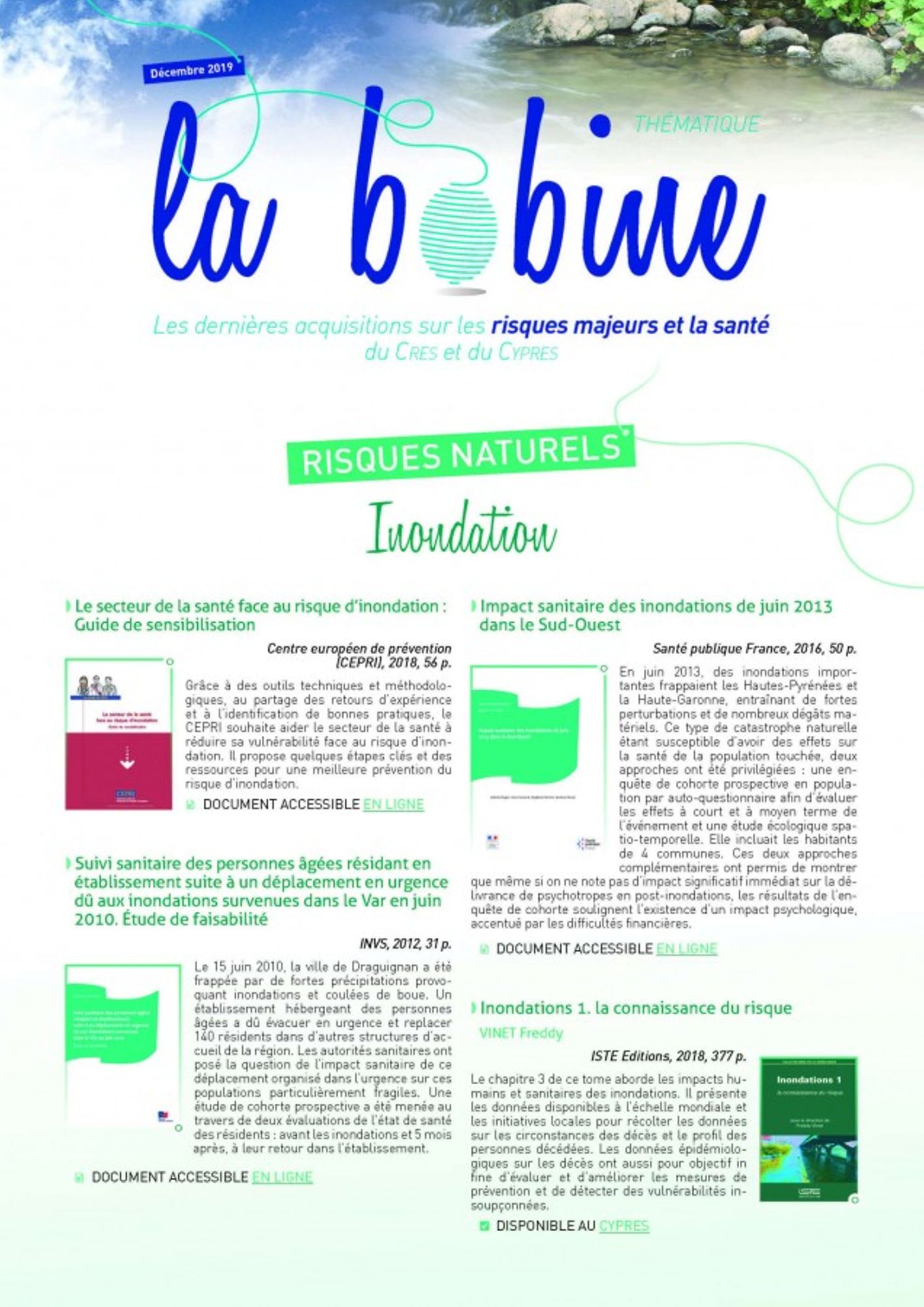 Bobine n°12- Risques majeurs et santé environnement