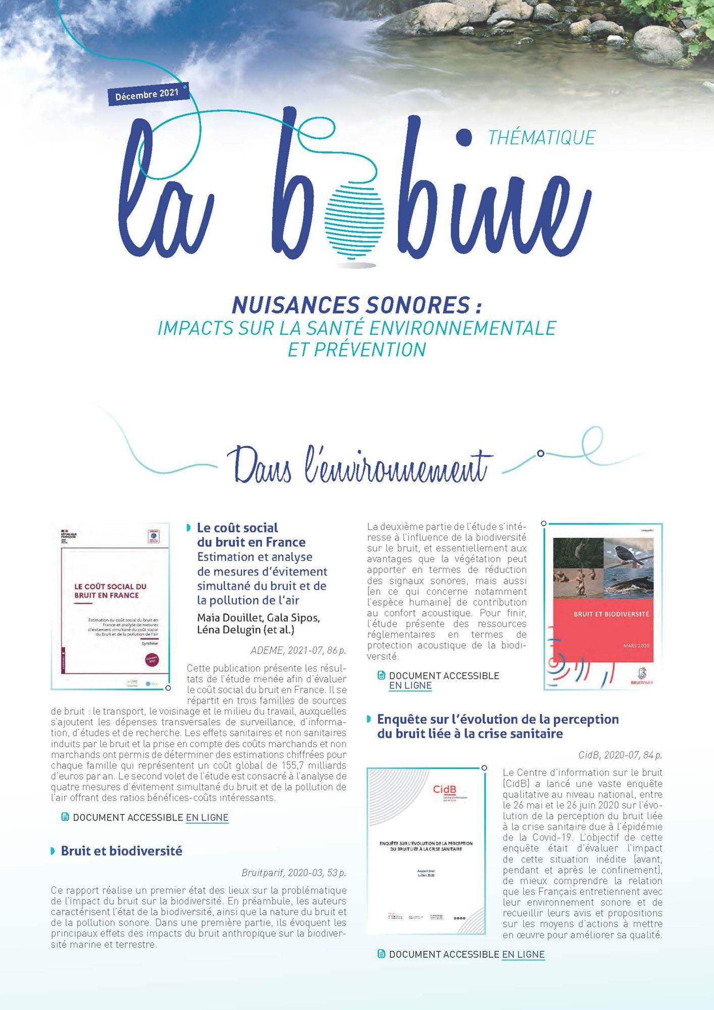Bobine n°16 - Bruit & santé environnement 